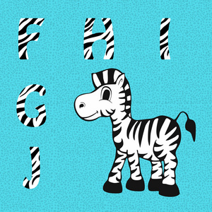 儿童 alphabet.zebra