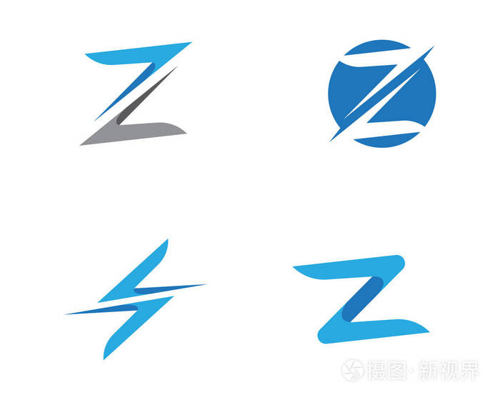 z 字母矢量图图标标志