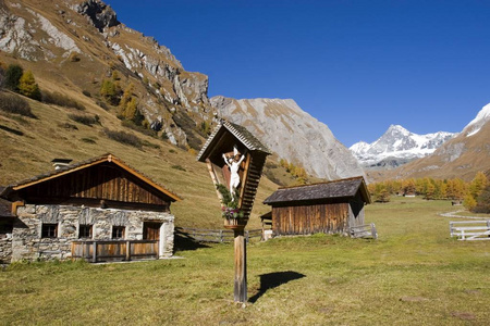 大山 Kals 视图从 Lucknerhaus 蒂罗尔奥地利