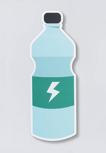 隔离能量饮料瓶图标例证