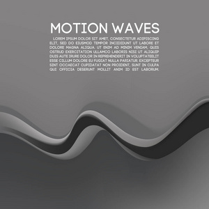 抽象波浪。横幅, 传单, 书籍封面, 海报的矢量插图