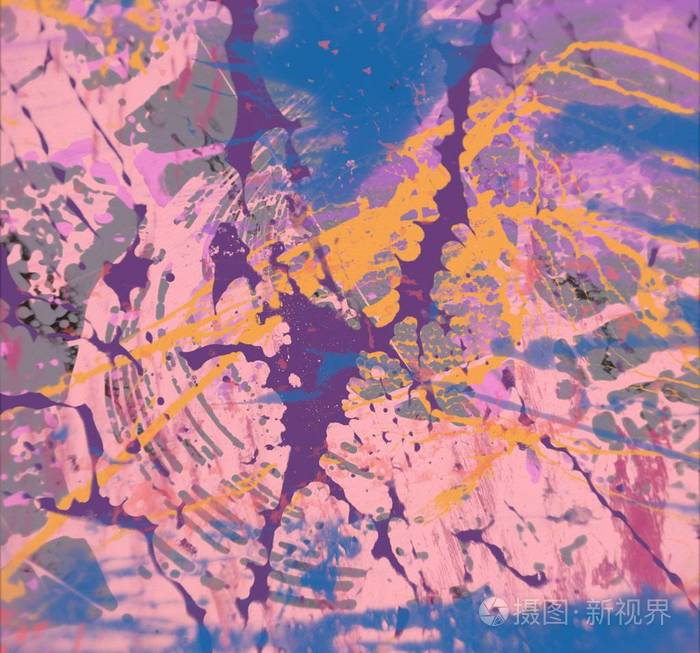 手工制作艺术.色彩鲜艳的质感.现代艺术品.脂肪涂料的笔触.笔触.