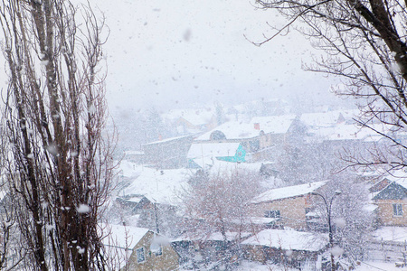 雪落村冬景