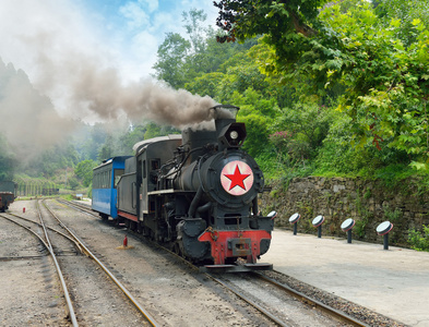 窄轨铁路,中国四川省照片