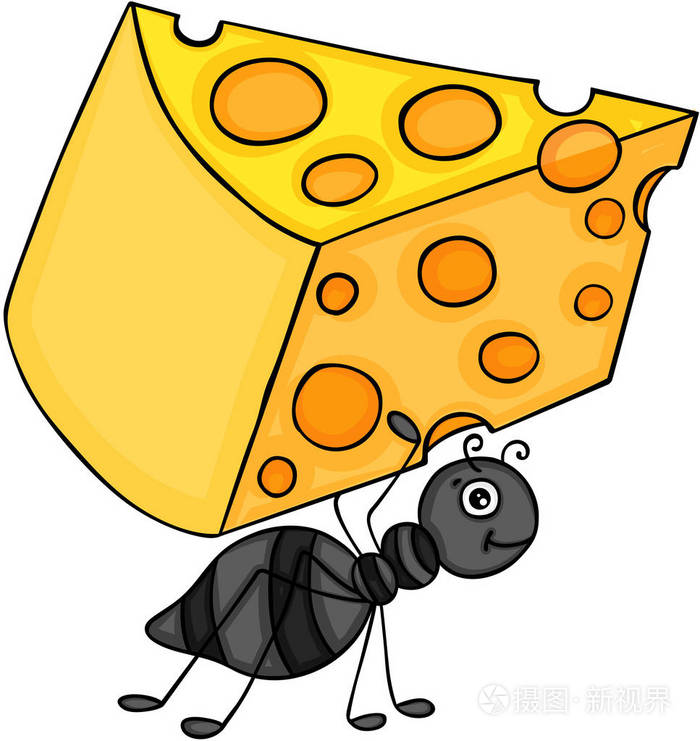 小蚂蚁搬奶酪图片