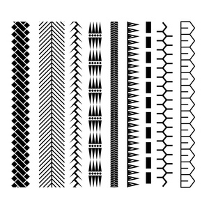 玻利尼西亚纹身风格刷矢量设计