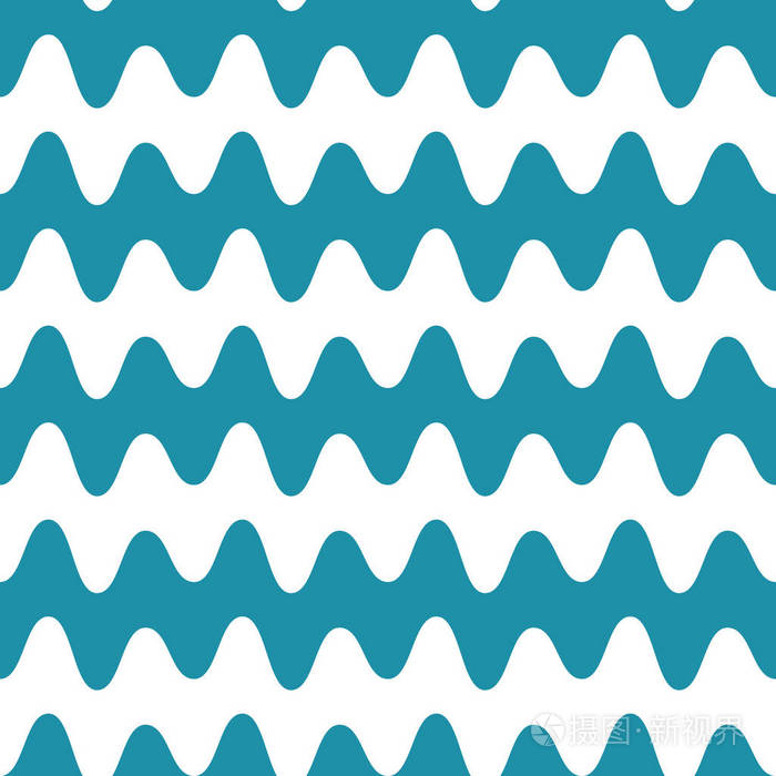 抽象波浪条纹无缝图案