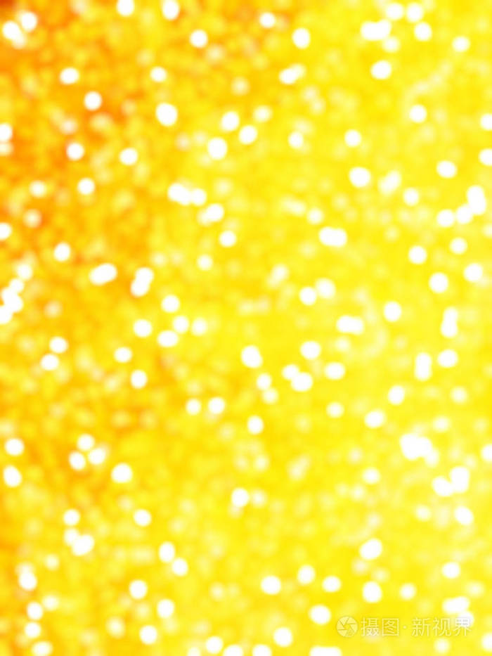 散焦独特抽象黄色散景节日灯