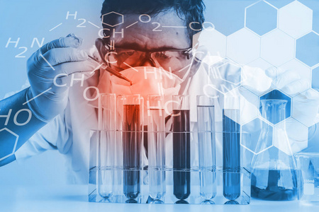 科学家在实验室里研究与试管, 科学概念
