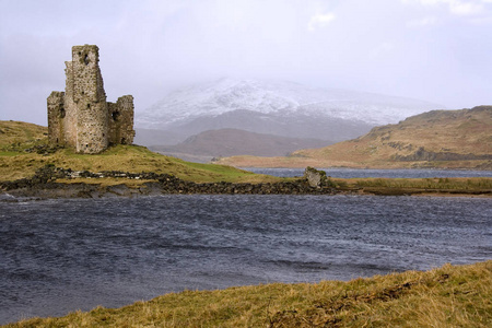 Ardverk 城堡遗址Assynt苏格兰湖