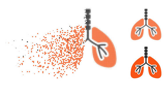 分解点半色调呼吸系统图标