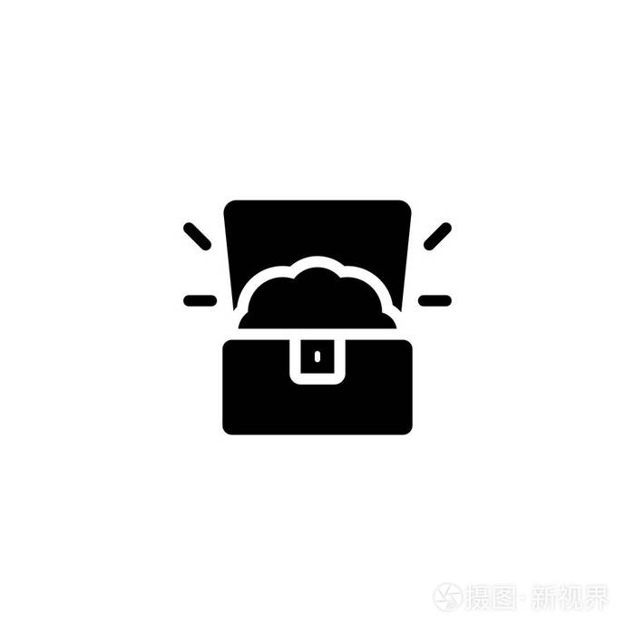 宝箱图标向量例证