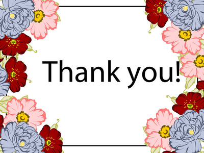 谢谢你题字和投标鲜花优雅模式照片