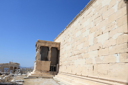 erechtheum 古代寺庙的墙上