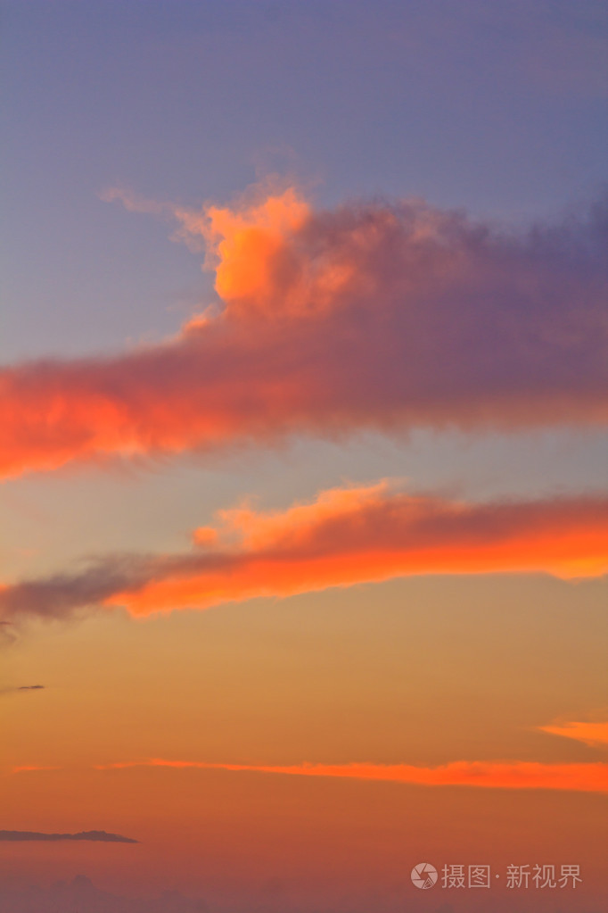 晚霞的天空和云自然背景照片-正版商用图片06aide-摄图新视界