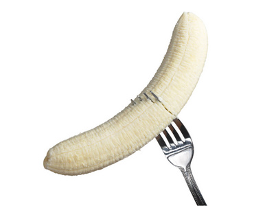 叉子上的香蕉