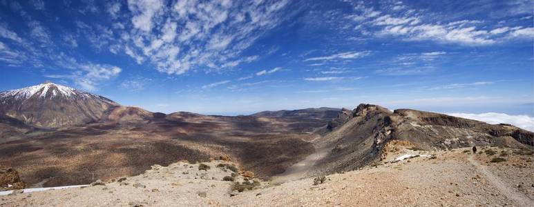 国家公园加拿大 del Teide, El Teide 山, 风景从 Guajara 山, 特内里费岛加那利群岛西班牙