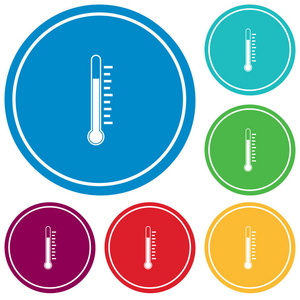 Tthermometer 图标。平面矢量图案