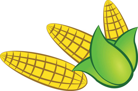 可爱的矢量卡通玉米图片