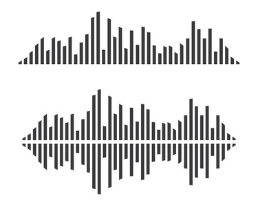 音乐声波矢量图示图