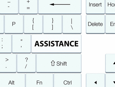 帮助白键盘按钮