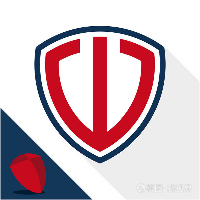 图标徽标盾徽与字母w的组合