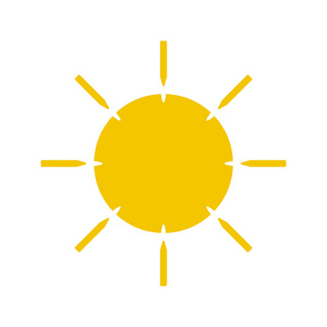 太阳符号孔直黄色
