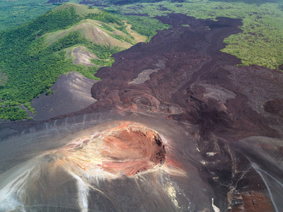 上面看法在活火山