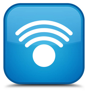 Wifi 图标特殊青色蓝色方形按钮