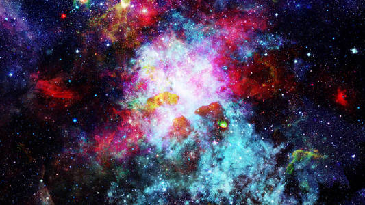 恒星和星系空间。夜空背景。由 Nasa 提供的这幅图像的元素
