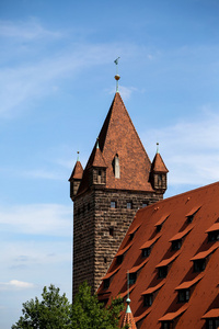 在德国的纽伦堡城堡 luginsland 塔