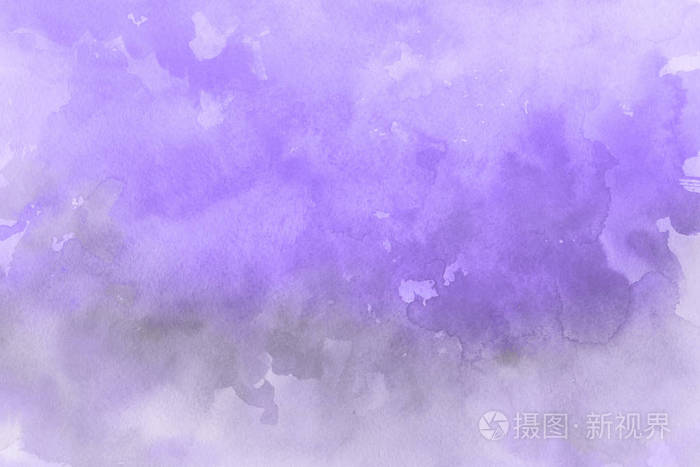 紫色水彩画在纸抽象背景
