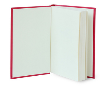 打开隔离在白色与剪切路径上的红色书