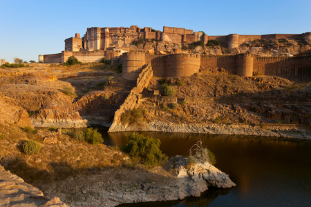 在焦特布尔，印度 mehrangarh 堡