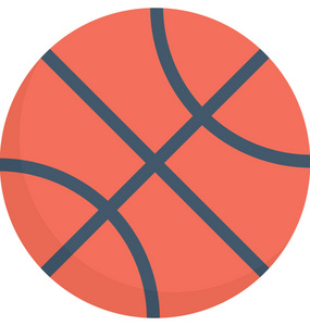 篮球平面矢量图标