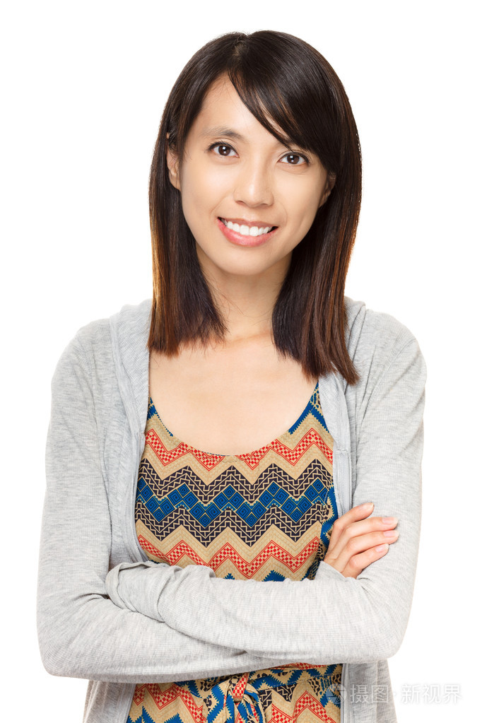 年轻的亚洲女人的微笑