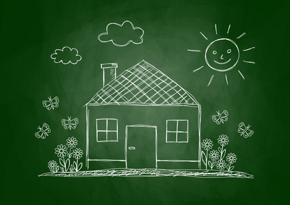 幼儿园涂鸦黑板上的图片幼儿园涂鸦黑板上的图片手绘生物学设置.