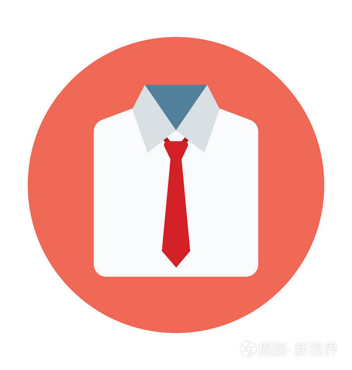 礼服衬衫平面矢量图标