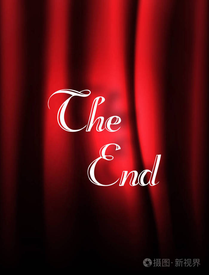 影片结束屏幕背景.矢量插图