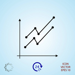 图图表图标，矢量最佳平面图标，Eps