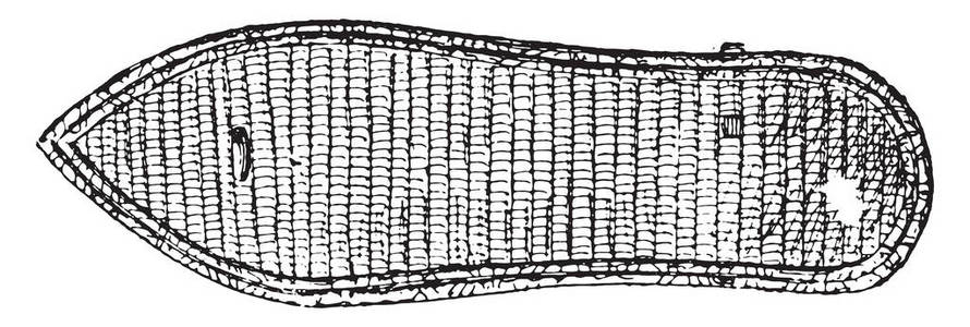 埃及鞋底, 复古雕刻插图