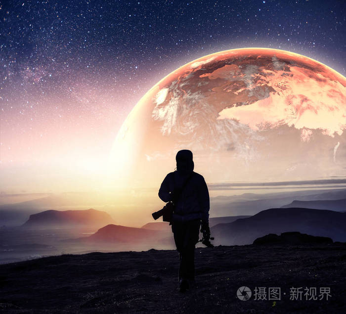 太空中的人.美国宇航局的好意.梦幻般的星空和银河