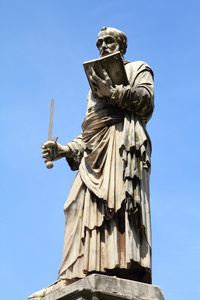 st 保罗圣徒彼得和保罗圣徒彼得和保罗的纪念碑雕像在大教堂的圣使徒