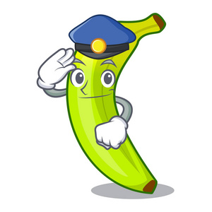 警察绿色香蕉动画片在市场上照片