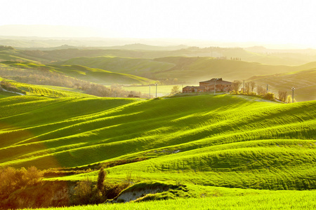 农村，San Quirico 奥斯塔山谷，托斯卡纳意大利