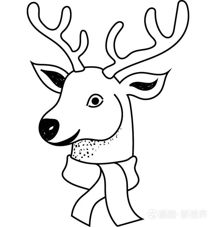 驯鹿头像矢量图标插画-正版商用图片06dduc-摄图新视界