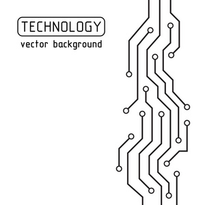 电路板。技术矢量背景。抽象的未来派插图。高科技概念