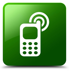 下课铃声图手机铃声图标绿色方形按钮照片