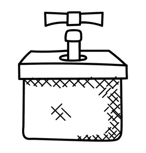 党的饮料容器的涂鸦图标