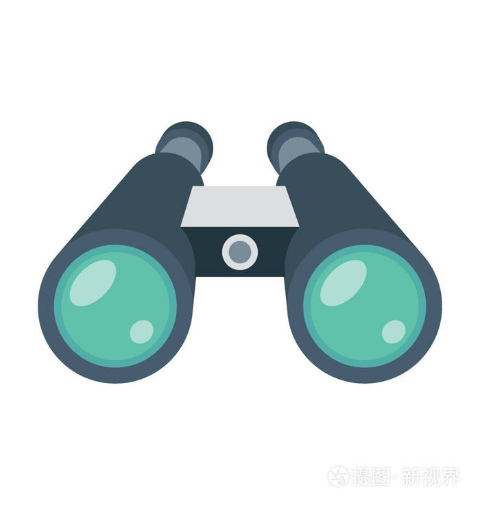 双筒望远镜彩色的矢量图标